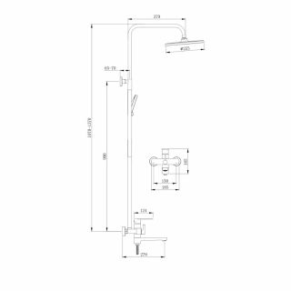 Душевая стойка Splenka S221.24.03 золотой сатин